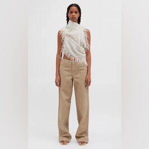 Christopher Esber Villus Fringed Crinkle Top